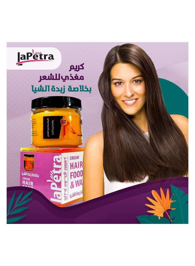 Lapetra Cream Hair Food & Wax Shea Butter 330g - Image 4