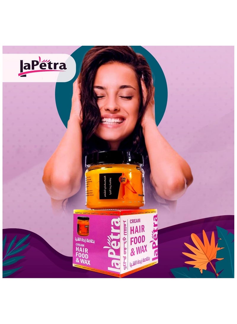 Lapetra Cream Hair Food & Wax Shea Butter 330g - Image 5
