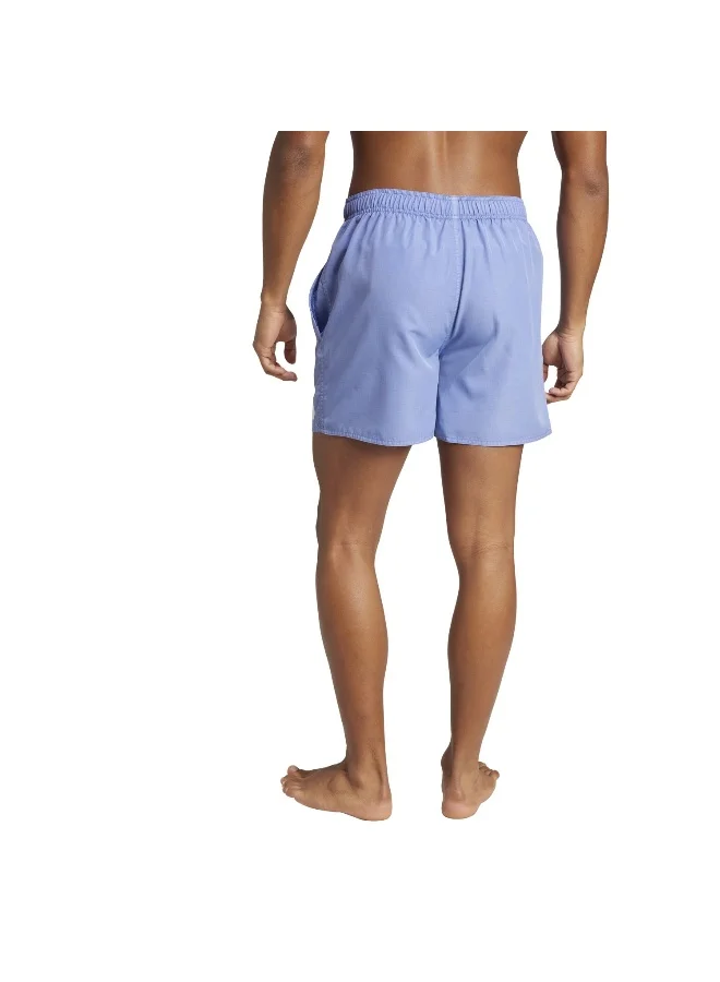 Adidas BLUFUS/WHITE Washed Swim Shorts 5 Inch for Men | Best Price UAE