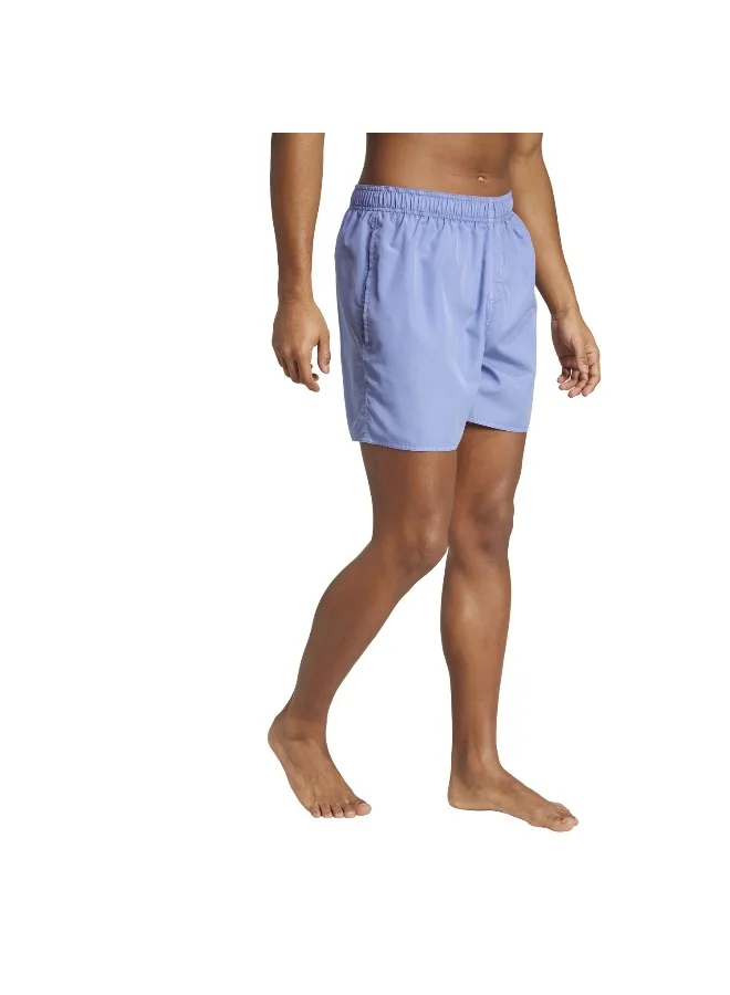 Adidas BLUFUS/WHITE Washed Swim Shorts 5 Inch for Men | Best Price UAE