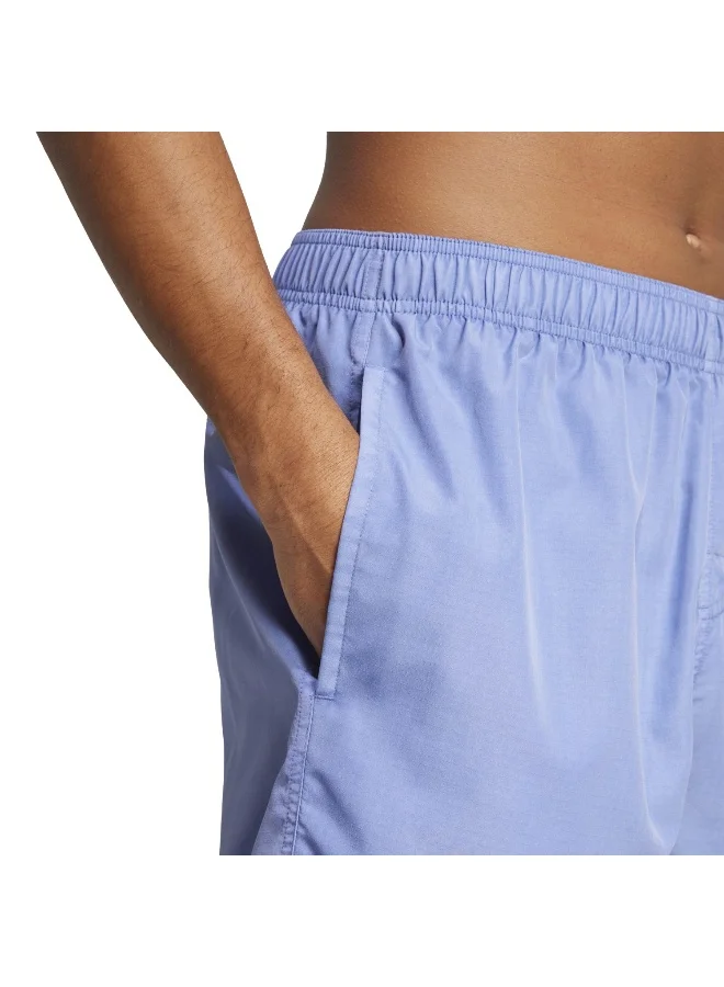 Adidas BLUFUS/WHITE Washed Swim Shorts 5 Inch for Men | Best Price UAE
