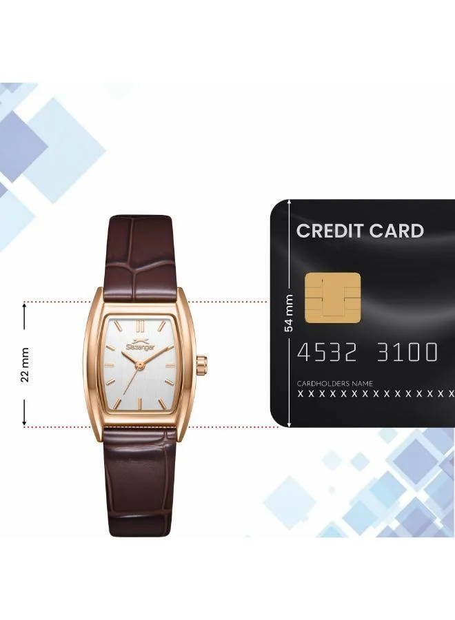 Slazenger  Women's Leather Analog Watch SL.9.2641.3.432 - 22 mm  | Best Price UAE