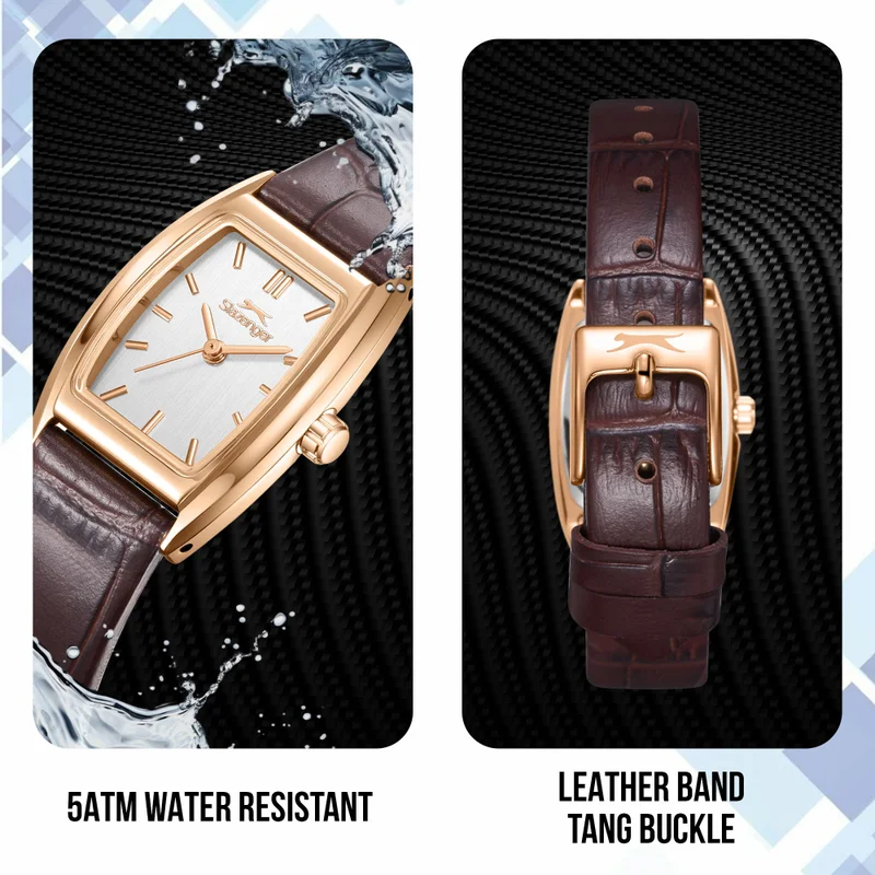 Slazenger  Women's Leather Analog Watch SL.9.2641.3.432 - 22 mm  | Best Price UAE