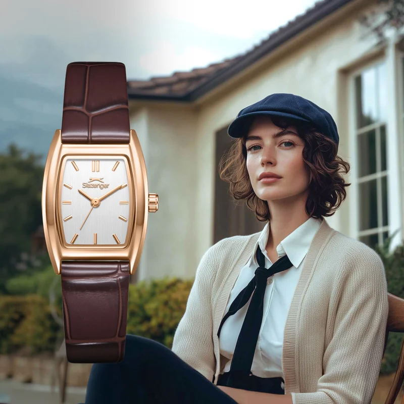 Slazenger  Women's Leather Analog Watch SL.9.2641.3.432 - 22 mm  | Best Price UAE