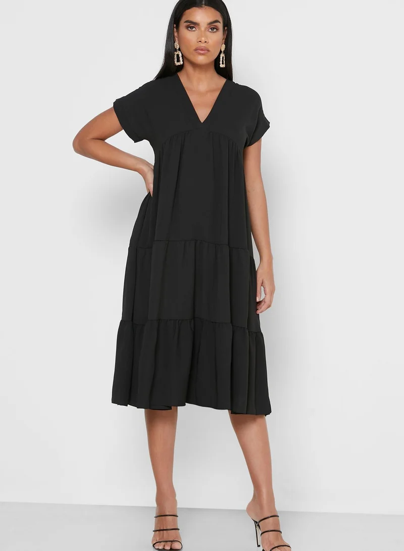 QUIZ Tiered Smock Dress