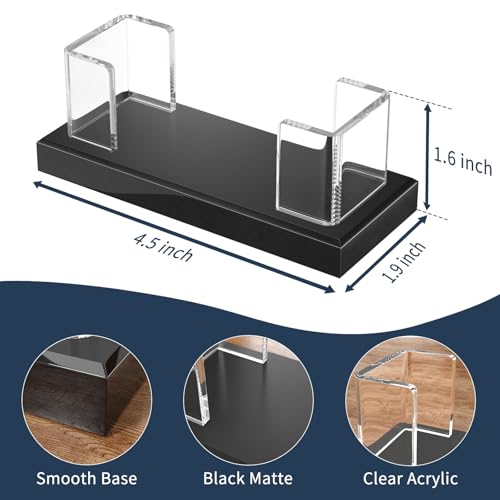 NIUBEE Acrylic Business Card Holder Clear Plastic Business Cards Display Stand for Desk Gift Card Organizer for Office 6 Pieces - Image 3