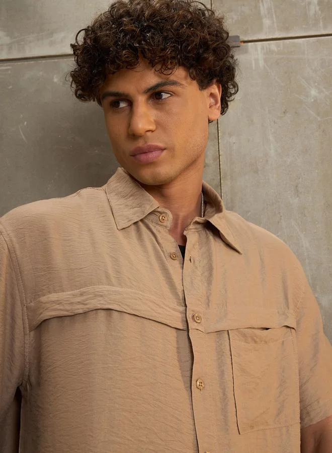 SASSAFRAS Sassafras Men Beige Relaxed Fit Shirt