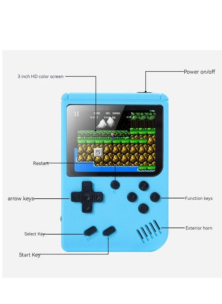 Generic - Portable Handheld Game Console with 500 Built-in Classic Retro Games - 3.0 Inch Color LCD Screen, Travel-Friendly Mini Gaming Device for Kids & Adults, Nostalgic 8-Bit Gaming Gift - Image 1