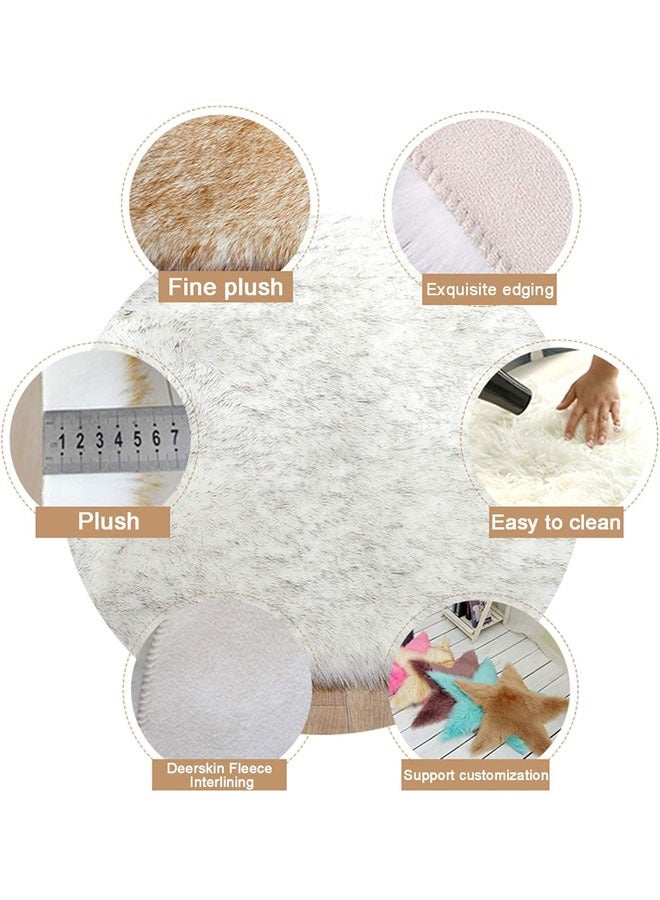 Modern Fluffy Long Pile Area Rug Non-Slip, Super Soft Decor Contemporary Carpet 90*180 Cm