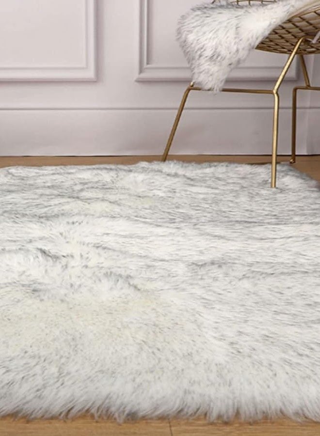 Modern Fluffy Long Pile Area Rug Non-Slip, Super Soft Decor Contemporary Carpet 90*180 Cm