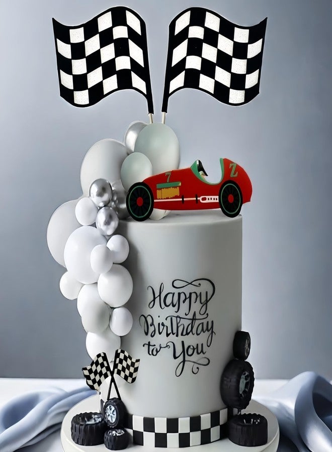 LAST HOE DOWN Racing Cake Toppers Racing Themed Birthday Party Racing Car Birthday Cake Decorations - Image 1