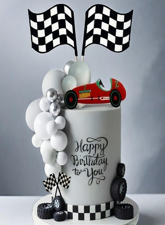 LAST HOE DOWN Racing Cake Toppers Racing Themed Birthday Party Racing Car Birthday Cake Decorations - Image 2