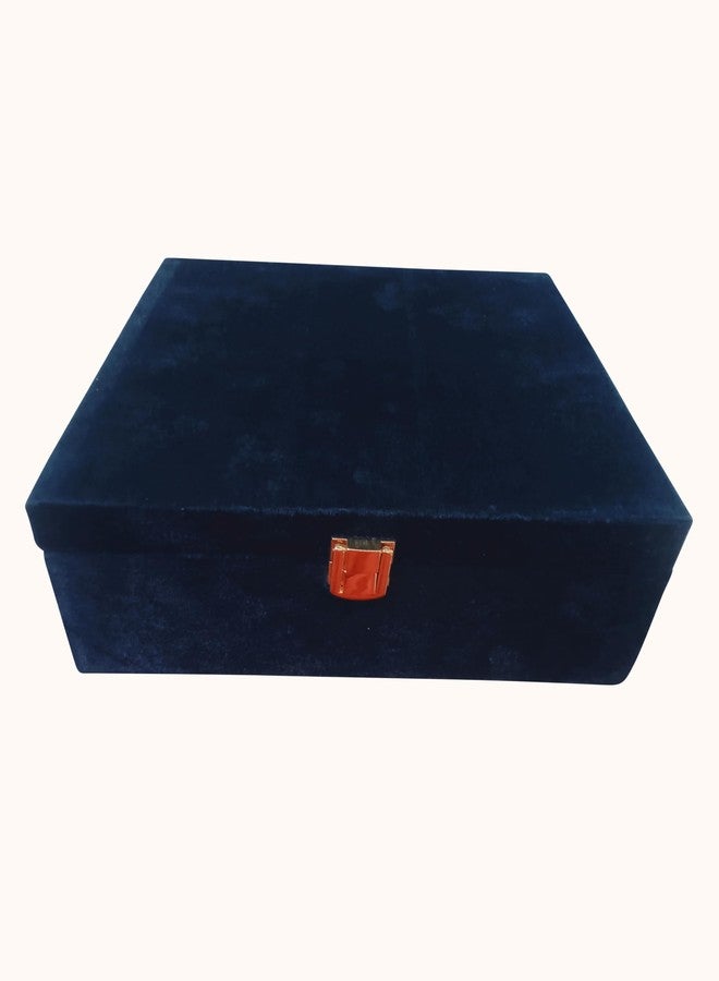 Simple Pleasures blue velvet jewellery box - Image 1