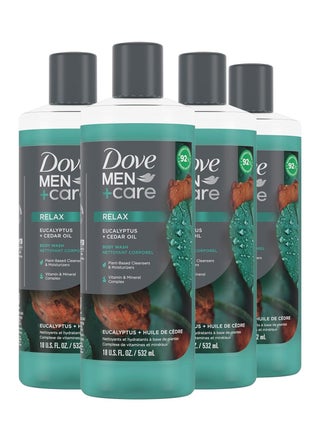 DOVE MEN + CARE Body Wash for a refreshing shower experience Eucalyptus Cedar Body Wash for Men, 18 Fl Oz (Pack of 4) - pzsku/Z63E38EC642CEBB803DB2Z/45/_/1714460553/b2c1698b-99e0-415c-b4a4-e0ec54da7994