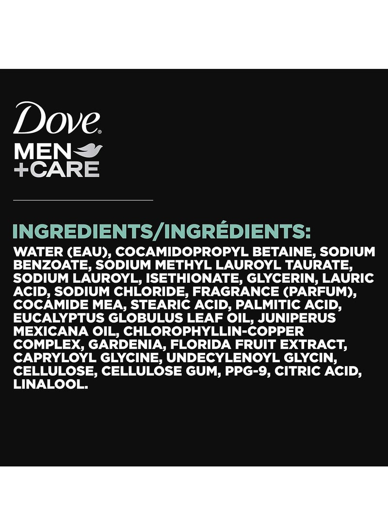 DOVE MEN + CARE Body Wash for a refreshing shower experience Eucalyptus Cedar Body Wash for Men, 18 Fl Oz (Pack of 4)