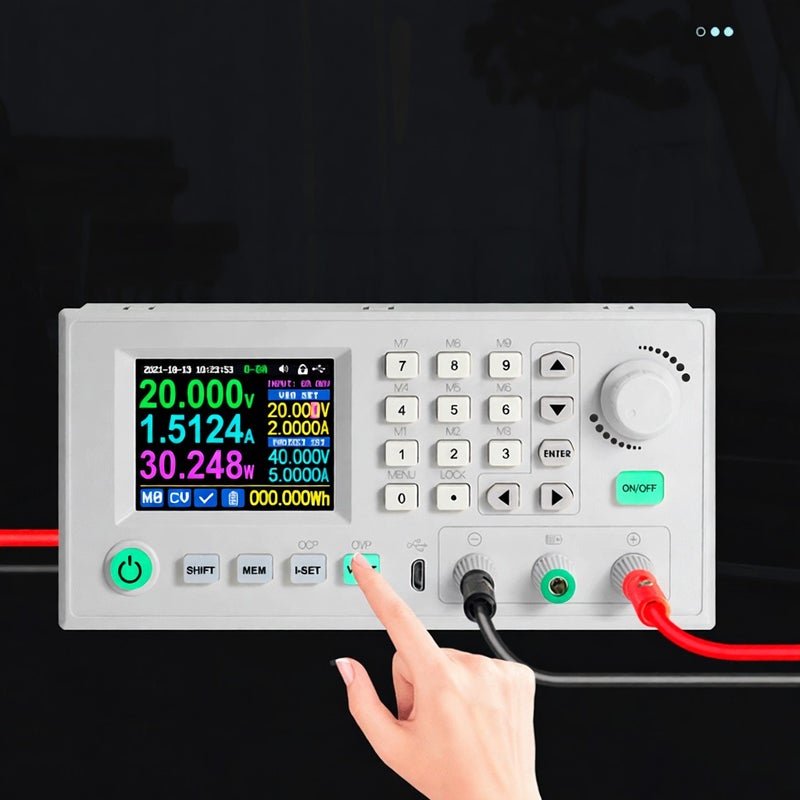 RD6012P-W 60 فولت 12 أمبير شاشة عرض 2.4 بوصة محمولة محترفة مصادر طاقة بخمس أرقام دقة مصادر طاقة تيار مستمر جهد ثابت تيار مباشر رقمي وظيفة تخزين البيانات برنامج حاسوب - Image 3
