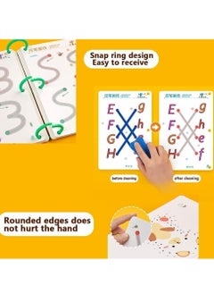 KASTWAVE Magical Tracing Workbook Set for Kids, Practice Copybook with Reusable Pen and Eraser, Early Educational Learning Book for Preschoolers And Kindergarten Kids  - Image 4
