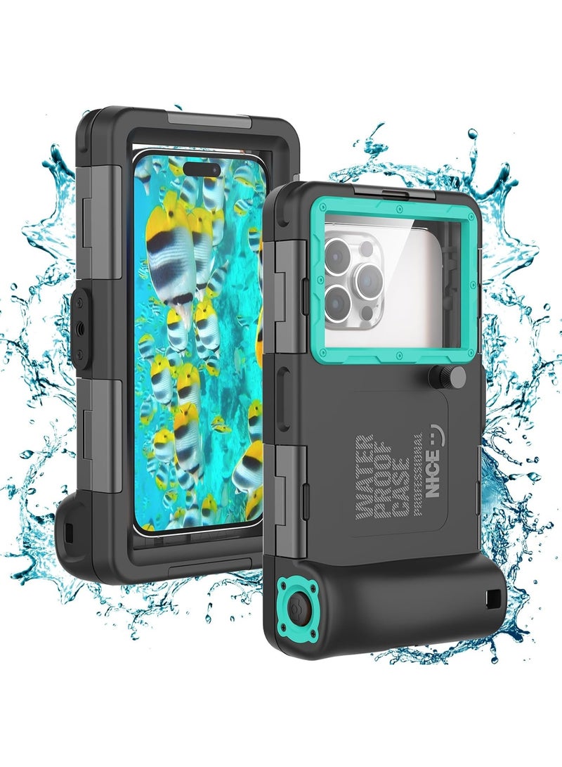 Professional waterproof underwater snorkeling and diving phone case, 50 foot underwater video protection case, suitable for iPhone 13/12/8/7/6 Pro Max/XR/XS/X and Samsung Galaxy phone series - Image 1