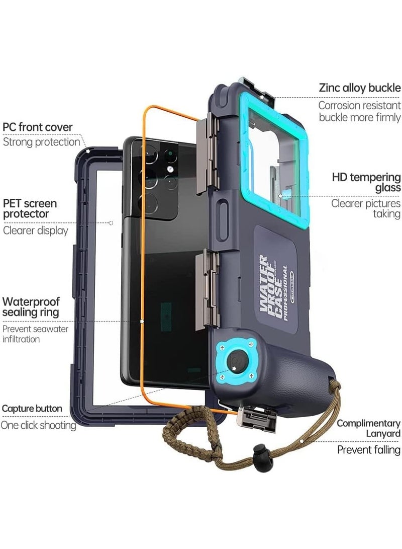 Professional waterproof underwater snorkeling and diving phone case, 50 foot underwater video protection case, suitable for iPhone 13/12/8/7/6 Pro Max/XR/XS/X and Samsung Galaxy phone series - Image 5