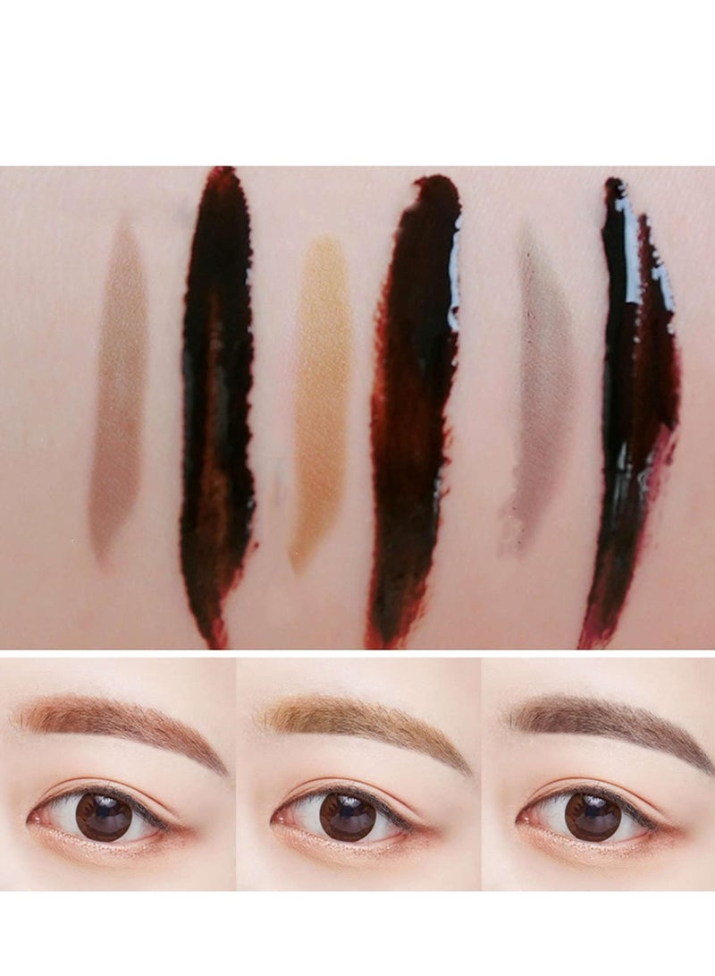 SYOSI w i n e Eyebrow Gel 3 Colors w i n e Bottle Tattoo Brow Gel Tint Eyebrow Beauty Dyeing Eyebrow Cream Peelable Tearing Eyebrow Colouring Gel Waterproof Quick Dry Dyeing No Smudge Easy to Color - Image 5