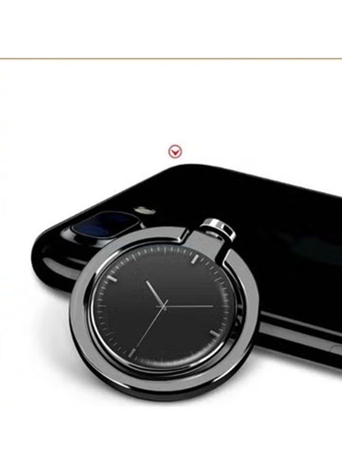 Creative Clock Metal Mobile Phone Universal Buckle Ring Holder 