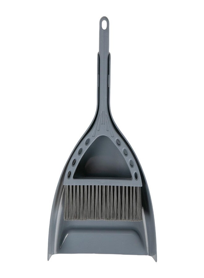 BSMstone Mini Broom and Dustpan Set Small Dust pan and Brush Set Perfect for Desk Office Camping Dorm RV Essentials (Blue Gray) - Image 1