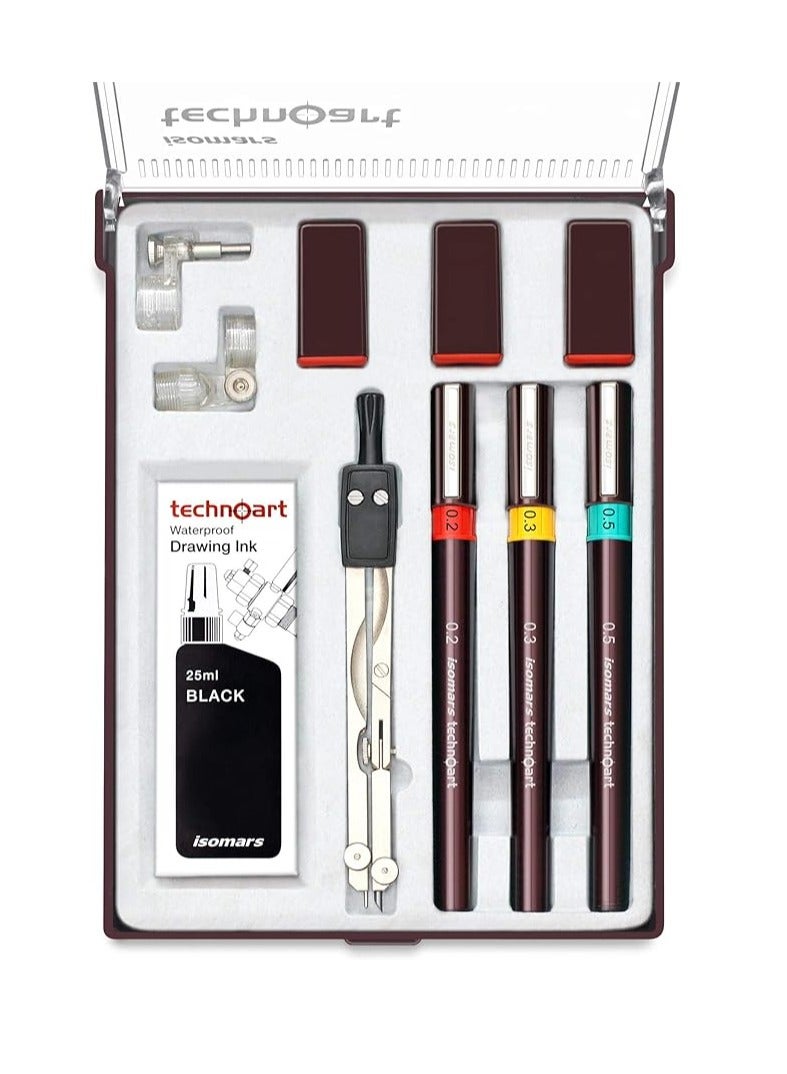 Isomars Technoart Technical Drawing Pen SET OF 3 - Image 1