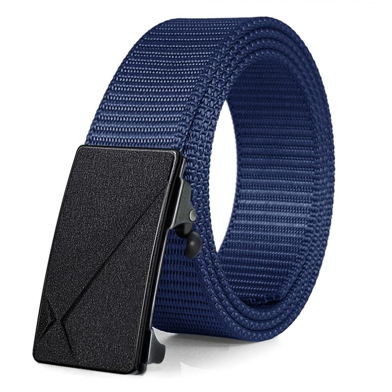 FAIRWIN Men's Ratchet Web Belt,1.25 inch Nylon Automatic Buckle Belt,No Holes Invisible Belt for Men - Image 1