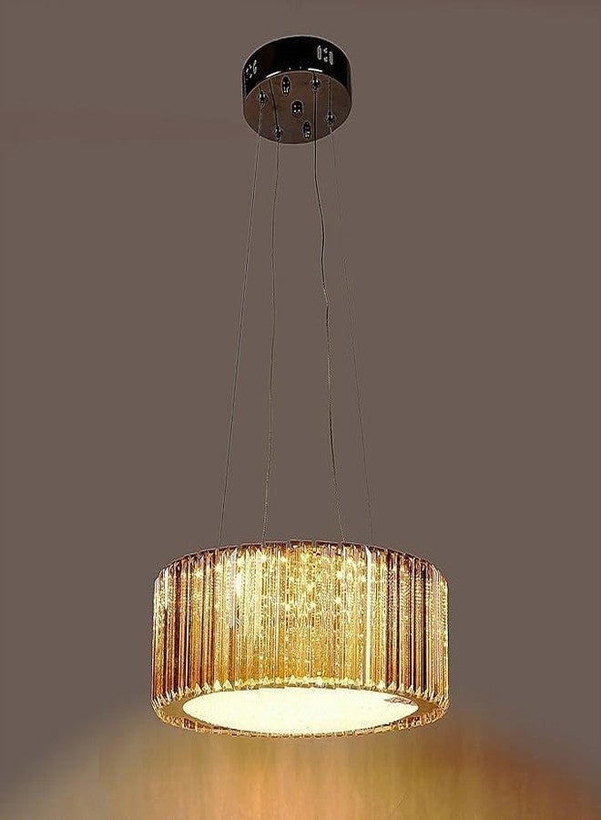 ADWAIT ثريا كريستال عصرية من ADWAIT K9، ثريا كريستال دائرية لغرفة المعيشة، ألوان: أبيض دافئ، ضوء القمر، ذهبي، لوحة LED متضمنة (دائرية قابلة للتعتيم، 500 مم) - Image 4