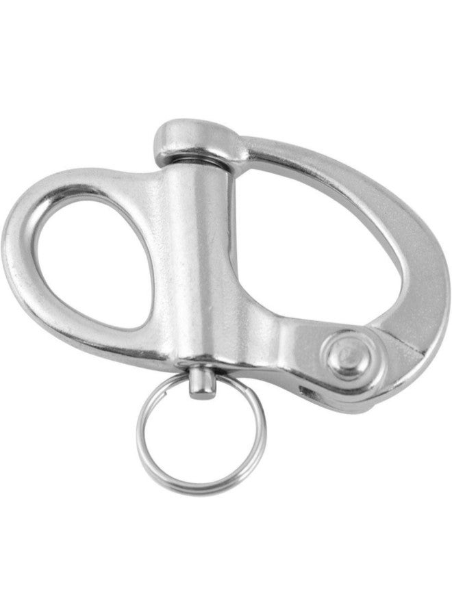 klarako Marine Boat Rigging Stainless Steel Fixed Snap Shackle Quick Release with Round Ring - Image 1