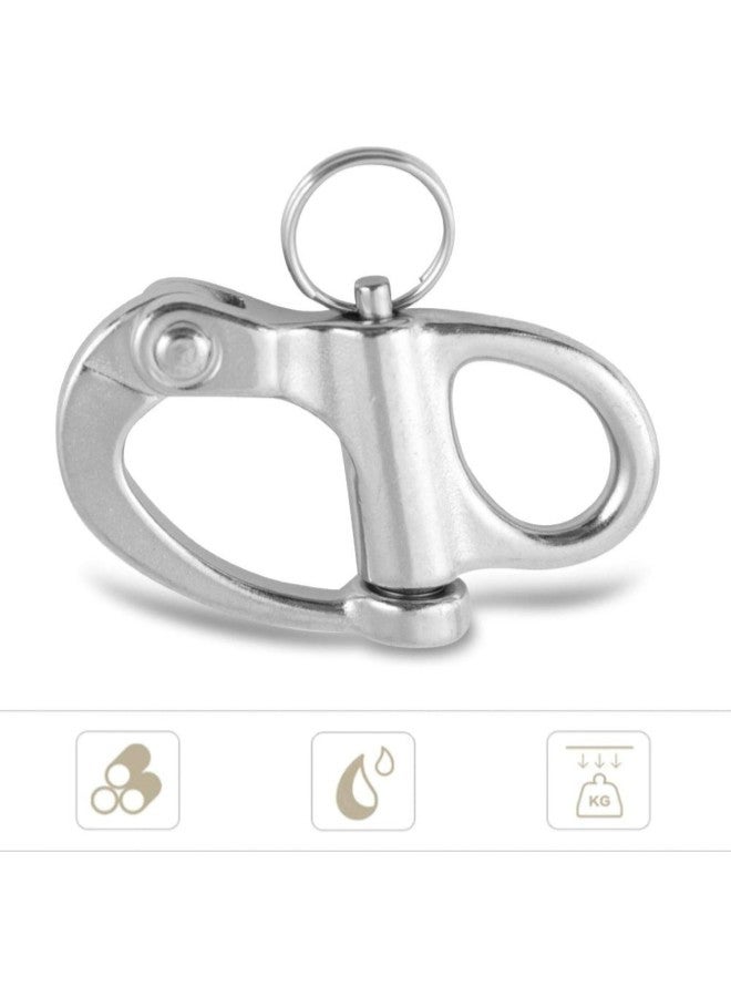 klarako Marine Boat Rigging Stainless Steel Fixed Snap Shackle Quick Release with Round Ring - Image 2