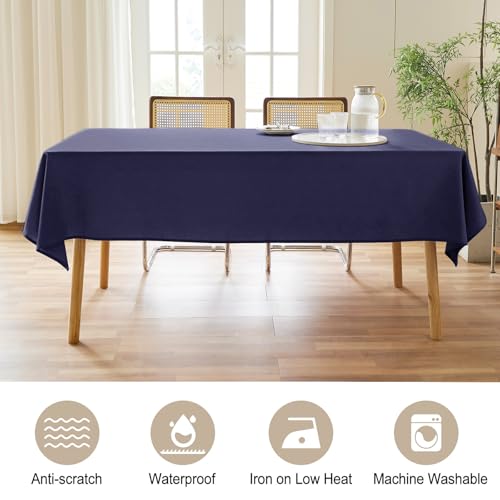 AUSSPVOCT Textured Tablecloth Rectangle 52x70 Water Resistant Spill-Proof Wipeable Table Cloth Wrinkle Free Fabric Dining Table Cover for Birthday Party Farmhouse Outdoor Kitchen Tabletop Cover - Image 3