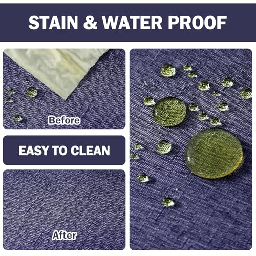 AUSSPVOCT Textured Tablecloth Rectangle 52x70 Water Resistant Spill-Proof Wipeable Table Cloth Wrinkle Free Fabric Dining Table Cover for Birthday Party Farmhouse Outdoor Kitchen Tabletop Cover - Image 5