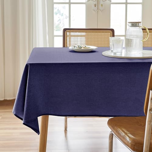 AUSSPVOCT Textured Tablecloth Rectangle 52x70 Water Resistant Spill-Proof Wipeable Table Cloth Wrinkle Free Fabric Dining Table Cover for Birthday Party Farmhouse Outdoor Kitchen Tabletop Cover - Image 1