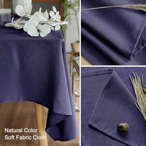 AUSSPVOCT Textured Tablecloth Rectangle 52x70 Water Resistant Spill-Proof Wipeable Table Cloth Wrinkle Free Fabric Dining Table Cover for Birthday Party Farmhouse Outdoor Kitchen Tabletop Cover - Image 4