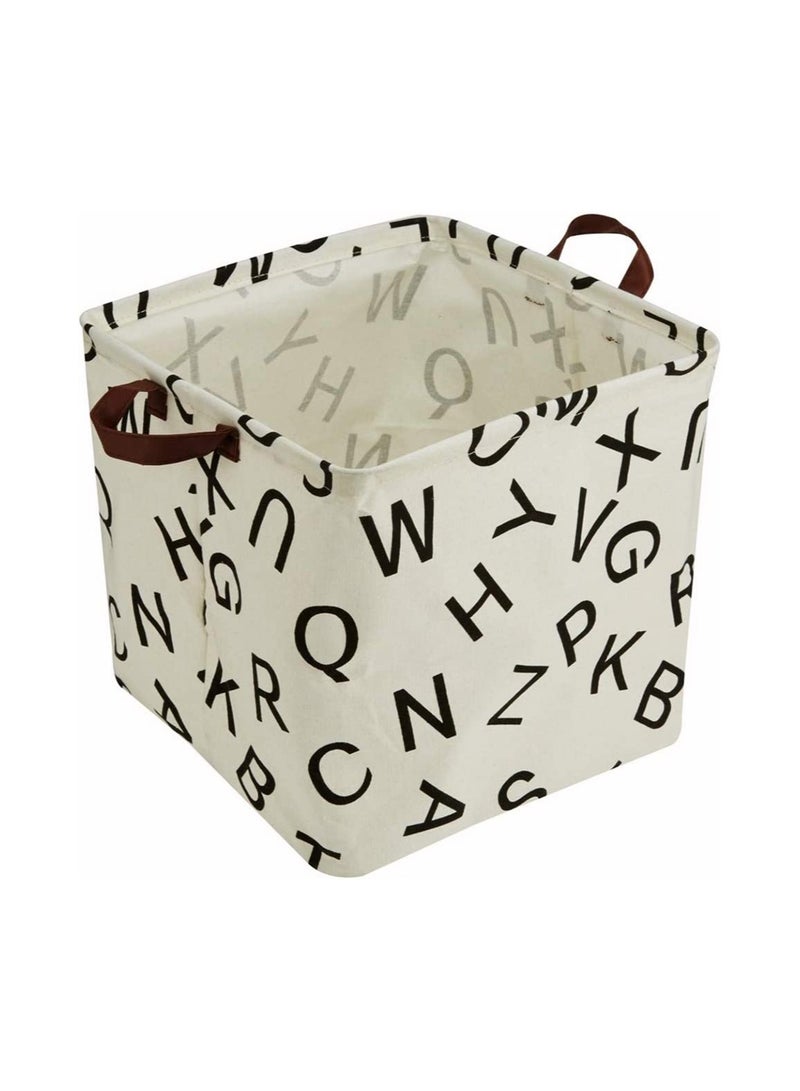 KASTWAVE Square Storage Basket Canvas Collapsible Organizer Bins for Book, Nursery, Kid's Toys, Closet and Laundry, Gift Baskets, Storage Basket Bin Set, Large Laundry Basket, Storage Basket - Image 5