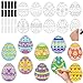 JAPBOR Easter Coloring Crafts Kits 30PCS Color Your Own Easter Egg Art Magnets for Kids Spring Bunny Rabbit DIY Colour Fridge Magnetic Stickers for Class School Draw Paint Activities Party Favor - Image 2