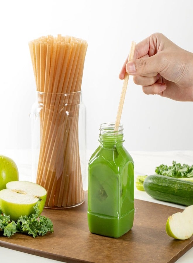 Restaurantware-Basic Nature 8.3 Inch Disposable Straws, 100 Sustainable Straws - Sturdy, Won't Alter Flavors, Brown PLA / Sugarcane Straw, For Hot And Cold Drinks - Image 4