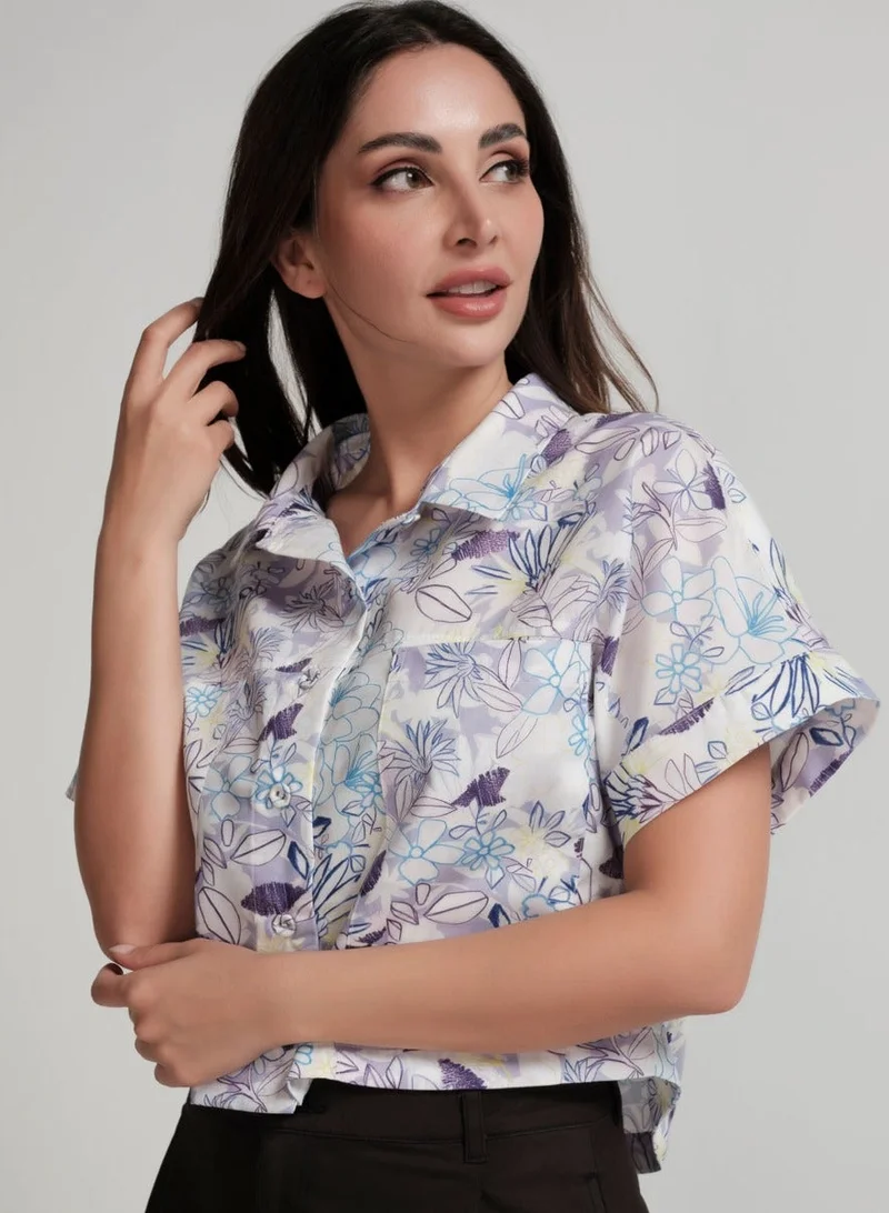 زجزاج قميص قصير بجيب رقعة