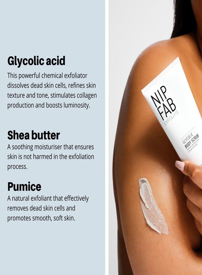 Nip+Fab Glycolic Fix Body Scrub, 6.70 Fl Oz, with Glycolic Acid, Salicylic Acid, Shea Butter, Exfoliating and Moisturizing the Skin | Vegan, Cruelty Free, Sulphate Free - Image 5