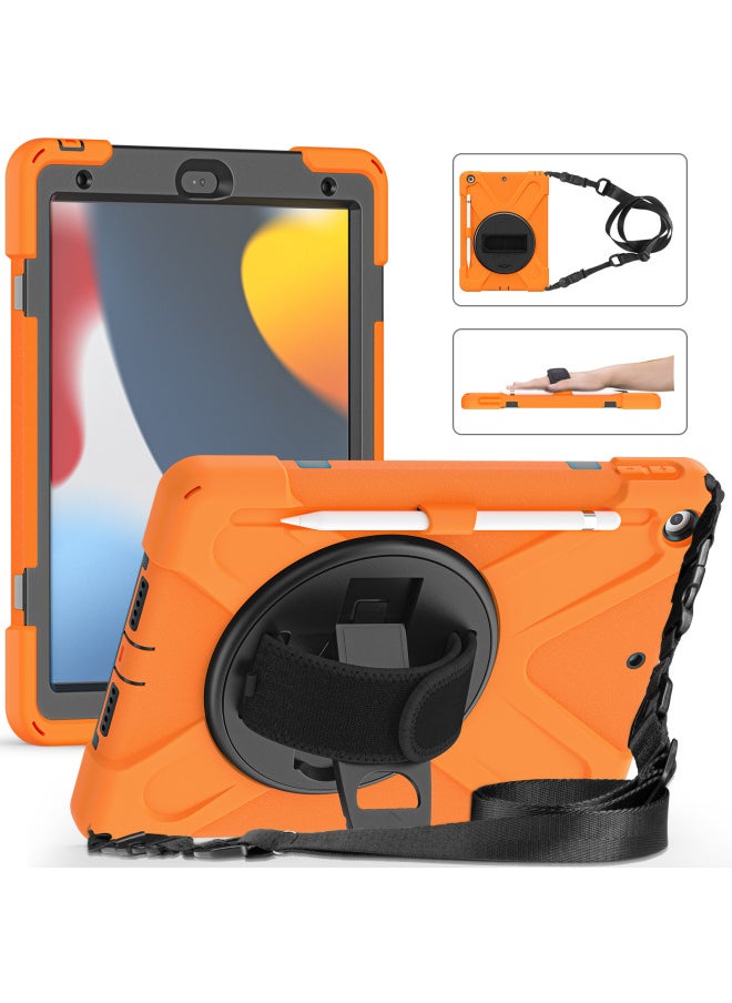 Generic - 2025 Ipad Protective Cover 10.2 Inch Silicone PC Full Package For Apple Tablet IpadAir11 Shell 10th-Color:Orange-Applicable Model:ipad 9.7 2017/2018 - Image 1