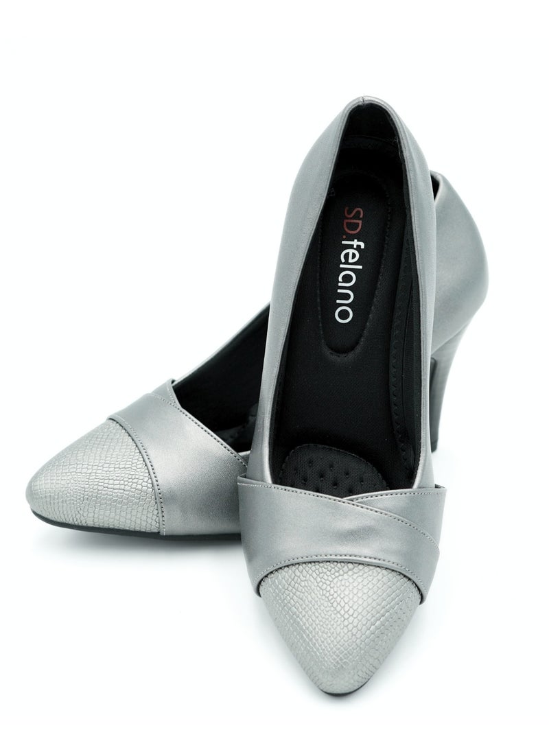 SD.Felano - Women's High Heels Pumps Shoes | Pointed Toe, Comfortable, Casual Slip-On Kitten Heels for Girls & Ladies | Lightweight Women's Fashion Shoes for Party Bride Wedding Dress Platform Heels Shoes - Image 1