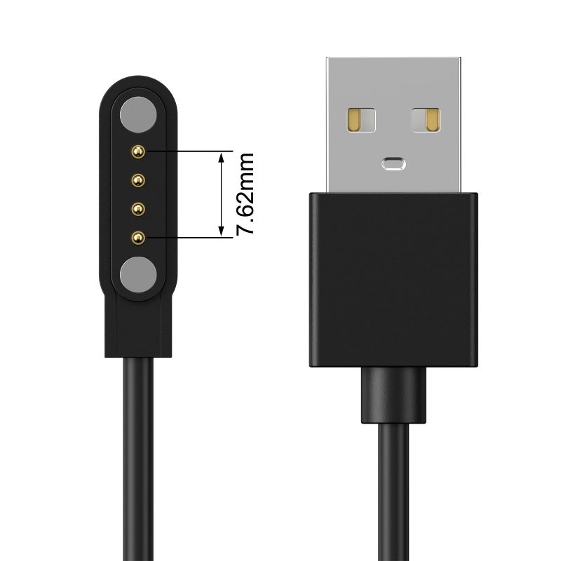 Replacement Magnetic Charging Cable for Bone Conduction Headphones, USB Charger Cord for 4-pin Interface Bone Conduction Headphones, Smartbands, and Smartwatches (7.62mm Pitch) - Image 2