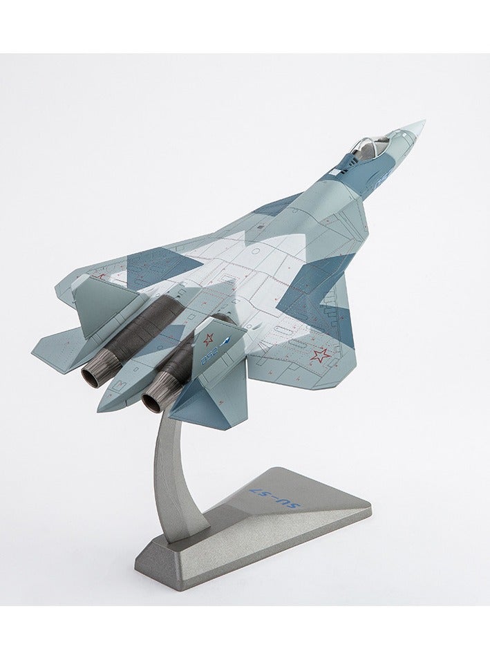general 1:100 Russian SU57 Su 57 fighter stealth aircraft split painting model alloy simulation aircraft model suitable for giving aircraft model enthusiasts gifts - Image 2