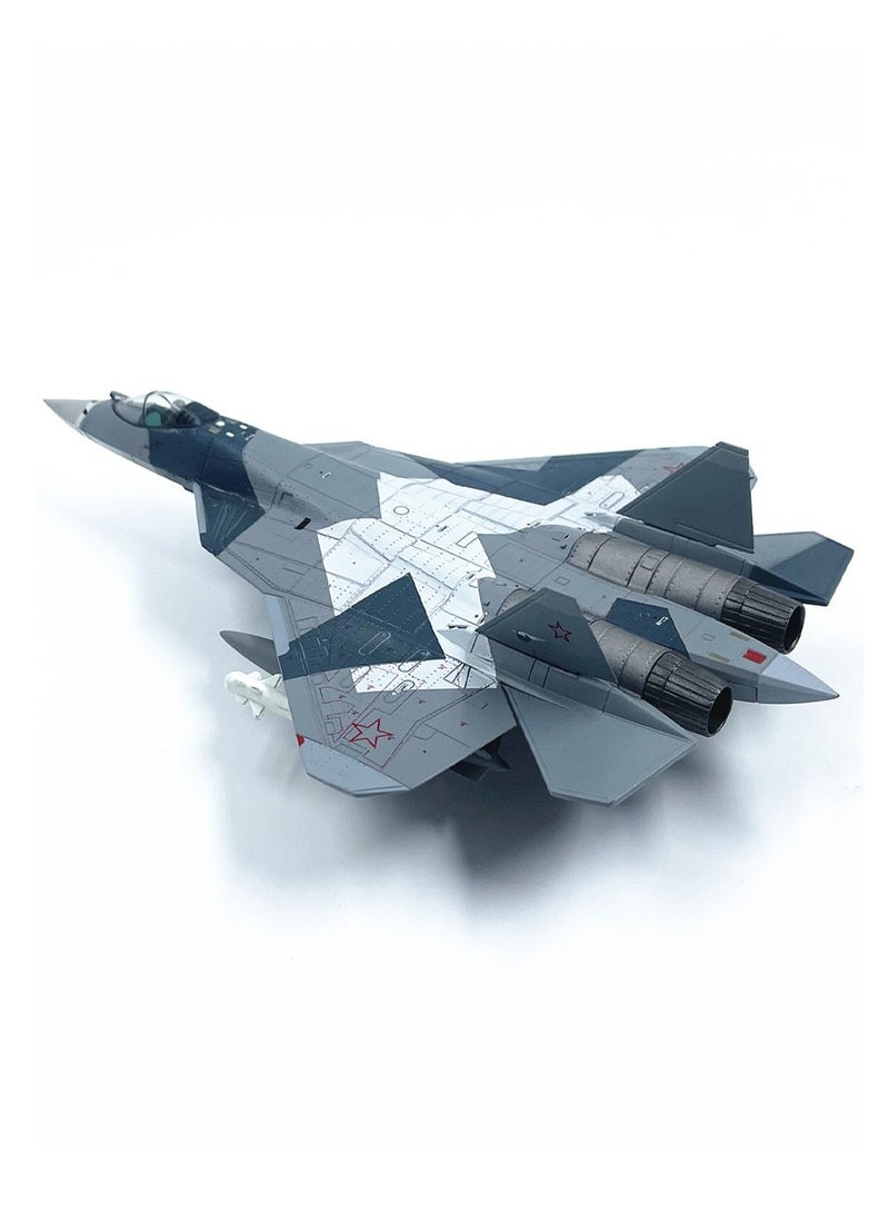 general 1:100 Russian SU57 Su 57 fighter stealth aircraft split painting model alloy simulation aircraft model suitable for giving aircraft model enthusiasts gifts - Image 4
