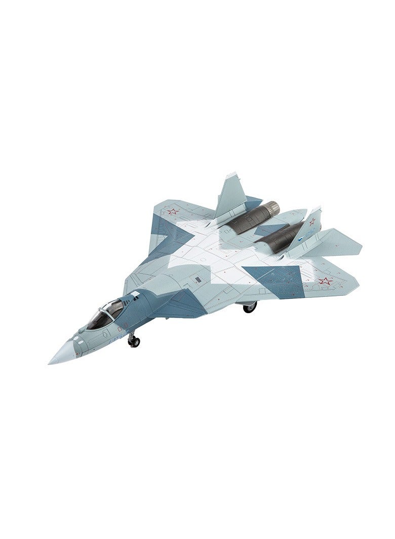 general 1:100 Russian SU57 Su 57 fighter stealth aircraft split painting model alloy simulation aircraft model suitable for giving aircraft model enthusiasts gifts - Image 5