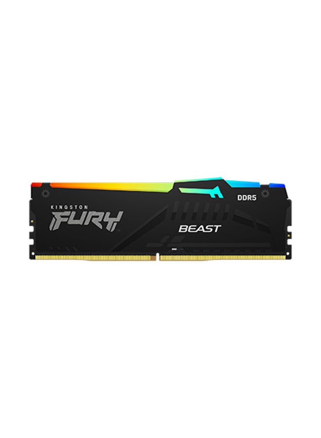 Kingston FURY Beast 64GB (2x32GB) DDR5 6400MT/s CL32 Desktop Memory Kit – EXPO & XMP Profiles, On-Die ECC, 1.4V, Heatsink, Optimized for Gaming & Overclocking, Low Power Consumption, High-Bandwidth Performance, JEDEC Standard Support | KF564C32BBEAK2-64 - Image 1