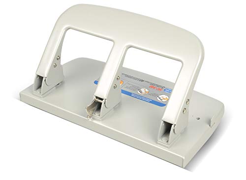 CARL, Medium-Duty 3 Hole Paper Punch, 40 Sheet Punch Capacity, Metallic, Model:HC-340 - Image 1