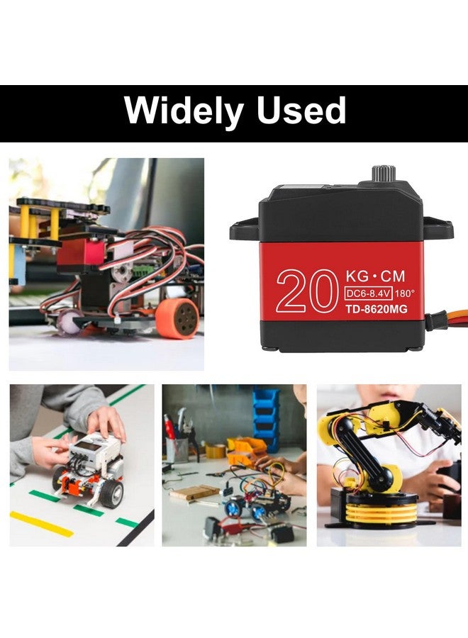 آيتريب عبوتان من محرك سيرفو رقمي للتحكم عن بعد بوزن 20 كجم، محرك سيرفو رقمي عالي عزم الدوران، تروس معدنية كاملة مقاومة للماء مع بوق سيرفو 25T لنموذج التحكم عن بعد، زاوية التحكم 180 درجة - Image 4