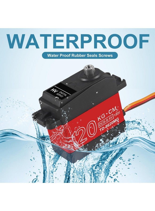 آيتريب عبوتان من محرك سيرفو رقمي للتحكم عن بعد بوزن 20 كجم، محرك سيرفو رقمي عالي عزم الدوران، تروس معدنية كاملة مقاومة للماء مع بوق سيرفو 25T لنموذج التحكم عن بعد، زاوية التحكم 180 درجة - Image 5